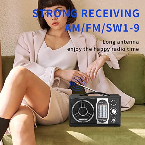 AM / FM / SW1 - 9 Radyo Kısa Dalga Transistör Radyo AC veya Pil Kumandalı En İyi Alım ile Büyük Hoparlör ve Hassas Ayar Düğmesi