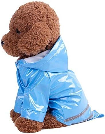 Asdf586ıo Köpek Aksesuarları, Pet Köpek Yavrusu Kapşonlu Yağmurluk Su Geçirmez Ceket Açık Kostüm Giyim Tulum-Kırmızı M