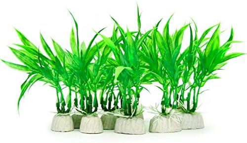 Comsun 10 Paket Yapay Akvaryum Bitkileri, küçük Boyutu 4 inç Yaklaşık Yükseklik Balık Tankı Süslemeleri Ev Dekorasyonu Plastik