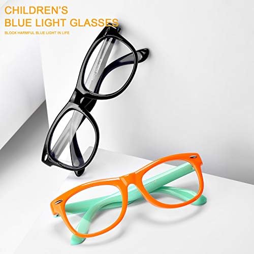Çocuklar mavi ışık engelleme gözlük gözlük ve yumuşak dayanıklı TPEE kauçuk esnek çerçeve-Kız erkek yaş 3-12 için Anti göz yorgunluğu