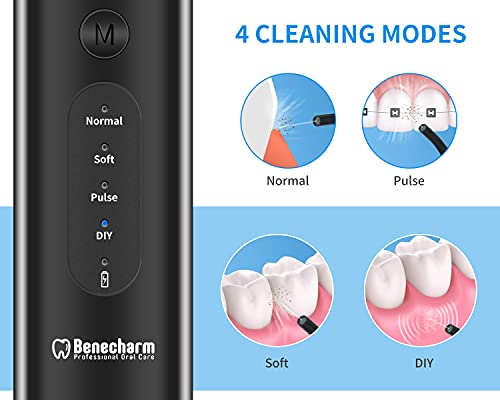 Diş duşu, Profesyonel 4 Modları diş duşu Diş Temizleyici 360 ML Akülü Diş Ağız Irrigator IPX7 ve Şarj Edilebilir diş duşu ile