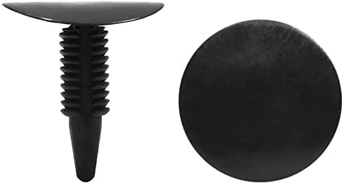 EuısdanAA 40 Adet Siyah Yuvarlak Şekilli Kafa Plastik Perçinler Fastener Klipler için 8mm Delik Dia (40 piezas de klipler de