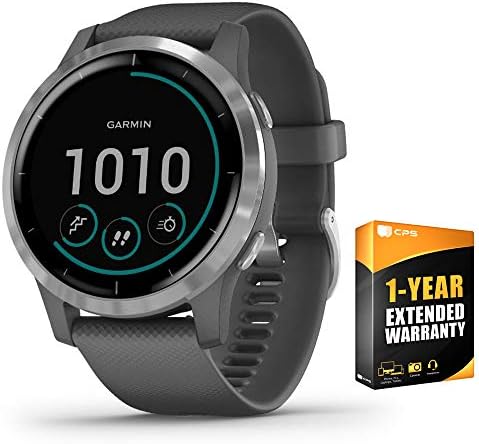 Garmin 010-02174-01 Vivoactive 4 Smartwatch Gölge Gri/Destek Uzatmalı Paslanmaz Paket