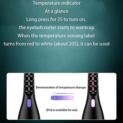 TUANDUIRG taşınabilir elektrikli kirpik bigudi klip tipi akıllı sabit sıcaklık ısıtma elektrikli kirpik kıvırma cihazı