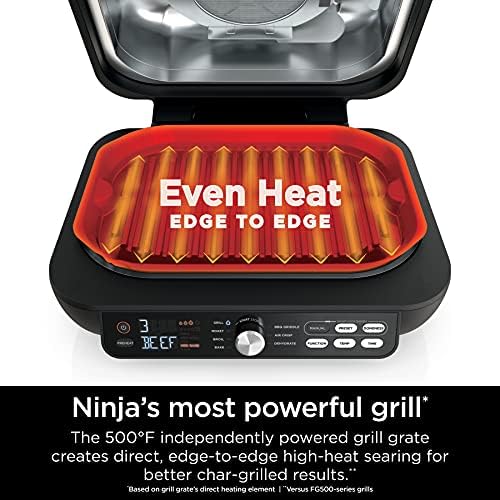 Ninja IG651 Foodi Smart XL Pro 7'si 1 Arada Kapalı Izgara / Izgara Kombinasyonu, Açık veya Kapalı Kullanın, Izgara, Hava Kızartma,