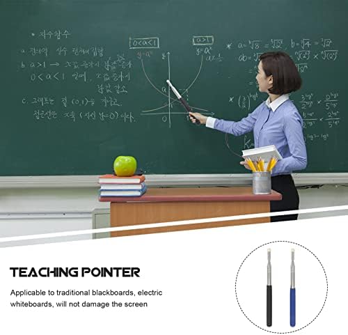 Teleskopik Öğretmenler Pointer Geri Çekilebilir Sopa: 2 Adet Sınıf Beyaz Tahta Pointer El Öğretim Pointer Uzatılabilir Sunum