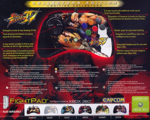 Xbox 360 Street Fighter IV 2. Tur FightPad-Engerek