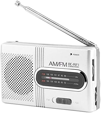 Goshyda Fm Radyo, Evrensel Taşınabilir AM / FM Mini Radyo Stereo Hoparlörler Alıcı Müzik Çalar ile Teleskopik Anten Dahili Hoparlör