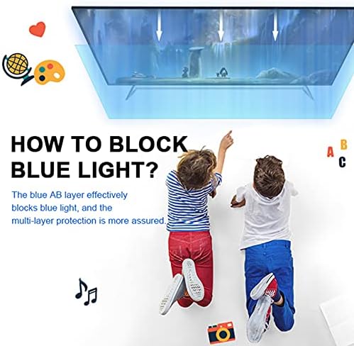 JHZDX Parlama Önleyici TV Ekran Koruyucu, Tv Ekranı için Mavi ışık Filtresi-Parmak İzi Yok, Göz Koruması, 75 1645930
