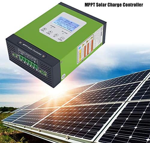 TANKE Hareket Kontrolü-Sıcaklık Sensörlü LCD Ekran MPPT Solar Şarj Regülatörü 12V24V48V Otomatik 30A, Yeşil