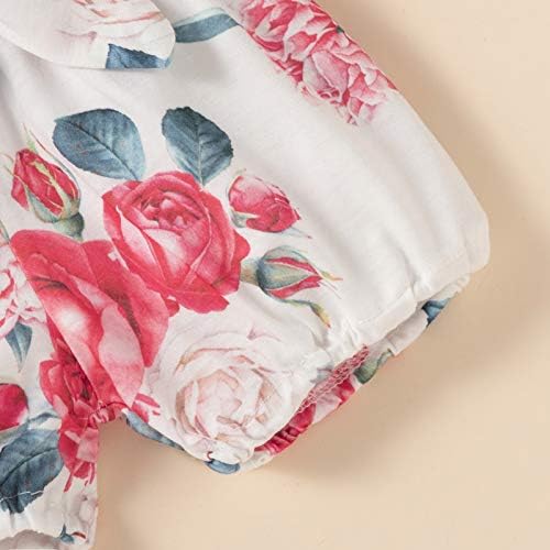 Yenidoğan Bebek Kız Giysileri Kolsuz Romper+Çiçek Şort + Kafa Bandı 3 Adet Yaz Kıyafet Seti