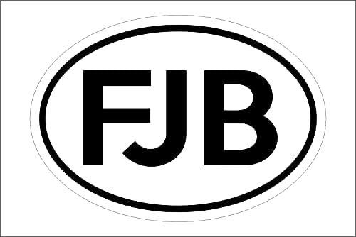 FJB Oval tampon etiket çıkartma pencere araba dizüstü duvar 3.25 X 5