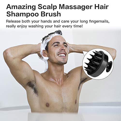 Saç derisi masaj saç yıkama-Scrubber-kafa derisi Scrubber kafa derisi fırça ile yumuşak silikon kıl için kadın erkek veya evcil-ıslak