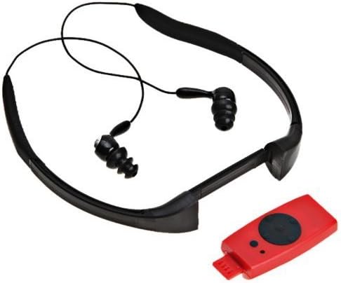 Su geçirmez Spor MP3 Yüzme Koşu Dalış 8GB FM Radyo Sualtı Asılı Sonra-Kırmızı