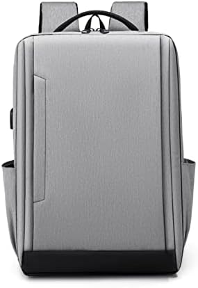 HJUIK Laptop Sırt Çantası Anti-Hırsızlık Su Geçirmez Okul Sırt Çantaları USB Şarj Erkekler Iş Seyahat Çantası (Renk: Siyah, Boyutu: