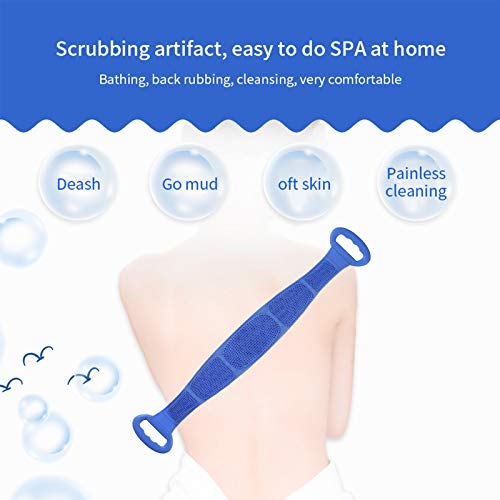Haozcl Silikon Geri Scrubber için Duş, Ekstra Uzun Boyutu 31.5, Peeling Uzatmak Banyo Vücut Fırçası Scrubber, Kolay temizlenebilir,