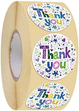 CosTimo Teşekkür Ederim Çıkartmalar rulo Daire Etiket Kağıt Paketi Düğün Yılbaşı Hediyeleri Kart Etiketleri Küçük Iş Ekmek Konserve