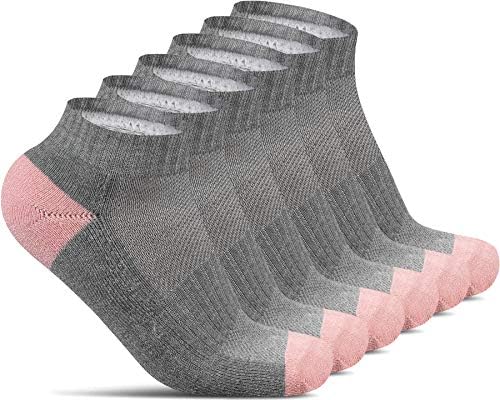 Hepsibah Bayan Ayak Bileği Çorap Pamuk Kalın Yastık Düşük Kesim Atletik Koşu Tab Çorap 6 Paket