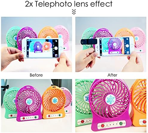 Apexel Evrensel 4 in 1 Cep Telefonu Kamera Lens Kiti Balıkgözü Lens + Geniş Açı Lens + Makro Lens + 2x Telefoto Lens ile Evrensel