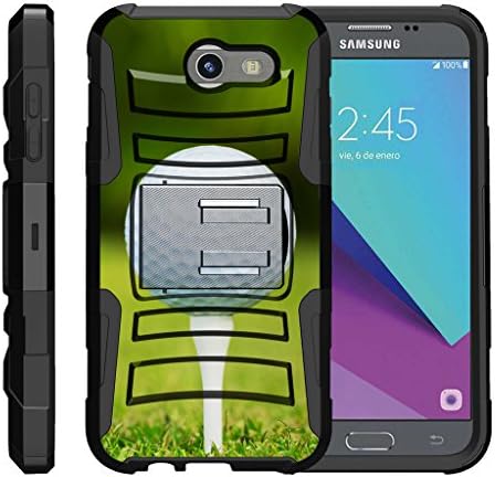 TurtleArmor / Samsung Galaxy ile Uyumlu J3 Ortaya Kılıf / J3 (2017) [Hiper Şok] Zırh Hibrid Kapak Kickstand Kılıf Kemer Klipsi