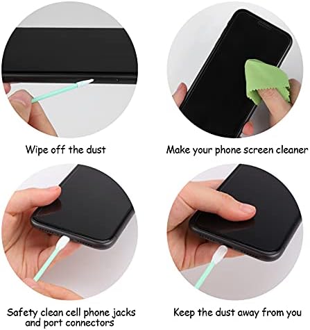 ADXCO Telefon Temizleme Kiti Şarj Portu Temizleme Aracı Anti Toz Fiş Fırça Seti Kulaklık Jakı Temizleyici ile Uyumlu iPhone,
