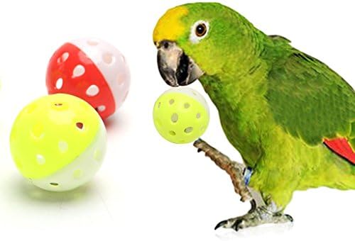Pet Papağan Oyuncak Kuş Hollow Çan Topu Parakeet Cockatiel Çiğnemek için Eğlenceli Kafes Oyuncaklar