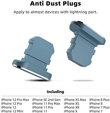 TİTACUTE 2 Paketi Anti Toz Fişler için iPhone 13 11 12 Pro Max tozluk 8 Pin Toz Fiş ile Mini saklama kutusu iPhone şarj portu
