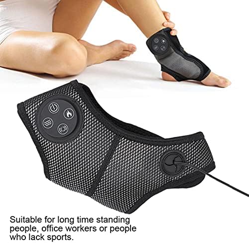 2 ADET Elektrikli ayak ayak bileği ısıtıcı masaj, kablosuz ayarlanabilir ayak Shiatsu derin yoğurma Plantar titreşim ısıtma terapi