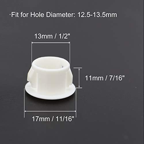 VictorsHome Delik Fişler Plastik 16mm (5/8) Fit için 15.5-16mm Çap Kilitleme Delik Tüp Gömme Tipi Paneli Fişler Raptiye Kapak