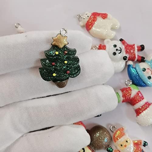 24 Pcs Minyatür Noel Figürler Süsler, reçine Rakamlar Hediyeler için Advent Takvimi Stuffers Dolgu, noel DIY El Sanatları, tatil