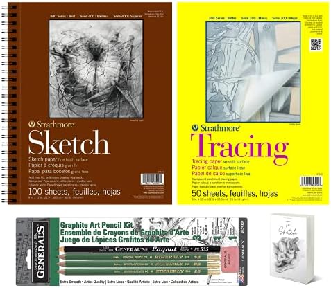 Strathmore Sketchbook Karışık Medya 9x12 400 Serisi, aydınger kağıdı Ped, & Kimberly Çizim Kalemler Set-Prim Kağıt Eskiz Defteri,