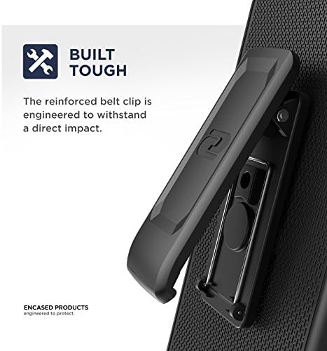 Kılıflı Galaxy Note 10 Kemer Klipsi Kılıfı (2019 DuraClip) Samsung Note 10 Telefon için Kılıflı Ultra İnce Kapak-Siyah