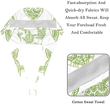 HUİ JİN DÜKKANI Boho Açık Yeşil Deniz Kaplumbağası 2 Paket Kabak Şekilli Çalışma Kap Düğmeleri ile şapka ıçi bantı Ayarlanabilir
