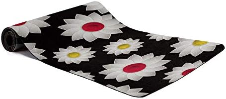 CHARMHOME Baskı Yoga Mat Soyut Geometri Kiraz Çiçeği Kaymaz egzersiz matı 72x24 İnç Kat Pilates egzersiz matı Yoga için Taşıma
