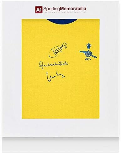 Arsenal Efsaneleri Üçlü İmzalı Gömlek-Charlie George, Frank Mclintock & Eddie Ke-İmzalı Futbol Formaları