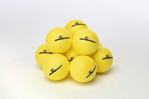 ALMOSTGOLF Uygulama Golf Eğitim Paketi – 1 Şişme Hedef ve Flagstick ile 24 Sarı Uygulama Golf Topları