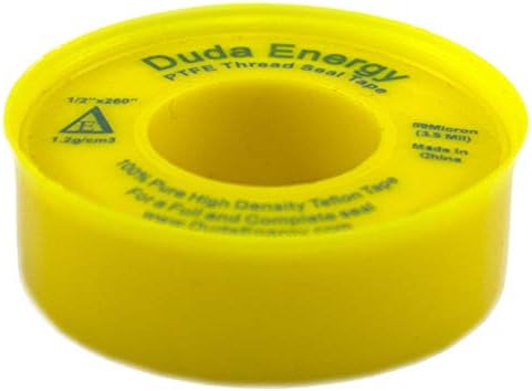 Duda Enerji 250 Rulo 1 x 260 Sarı Teflon İplik Sızdırmazlık Bandı 1.2 g / cm3, 89 Mikron / 3.5 Mil, Boru Sızdırmazlık Maddesi