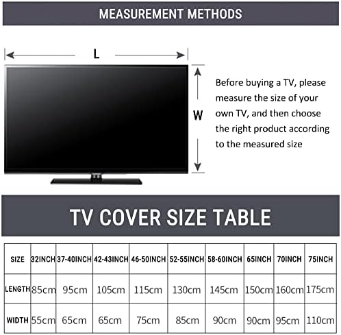Toz Geçirmez TV Kapak, 32-65 inç TV Ekran Koruyucu Kapak Kapalı Yatak Odası Oturma Odası Dekorasyon Kapak için LCD LED Akıllı