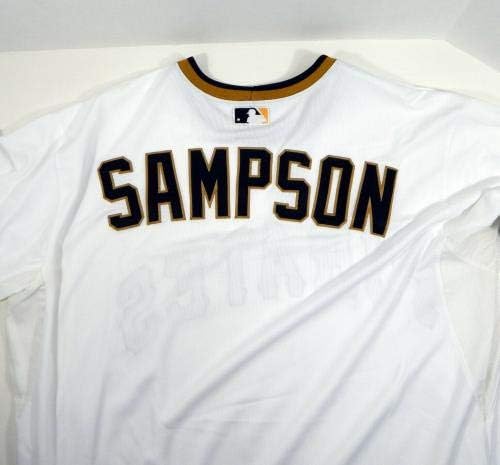 2015 Pittsburgh Pirates Adrian Sampson Game, 1970'lerin Retro 44'lü Beyaz Formasını Yayınladı - Oyun MLB Formalarını Kullandı