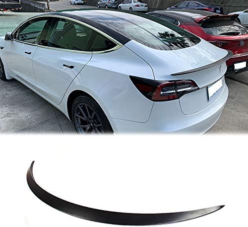 autopartsTW ile Uyumlu 2018-2020 Tesla Modeli 3 Fastback Sedan Bagaj Spoiler Kanatları Boyasız