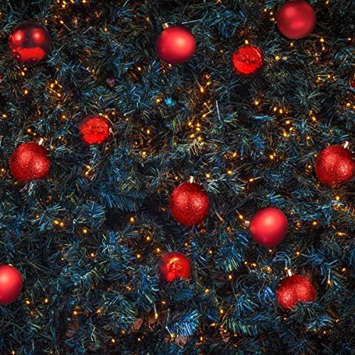 Dr.me 24 Pcs Noel Top Süsler için Noel Noel Ağacı - Kırılmaz Noel Ağacı Süslemeleri Asılı Top için Tatil (Kırmızı)