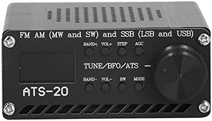 Agatige Tam Bant Alıcı, FM AM LW SW Tam Bant Taşınabilir Radyo Alıcısı Tarayıcı El Kaydedici Anten ile ATS-20