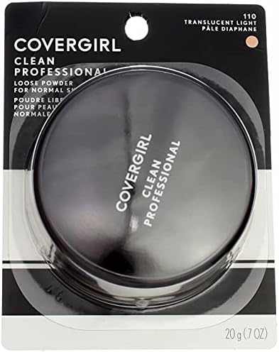 CoverGirl Profesyonel Gevşek Toz, Yarı Saydam ışık [110] 0.70 oz (9'lu Paket)