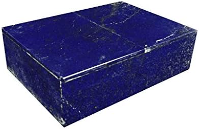 El Yapımı Afgan Lapis Lazuli 6 3/16 Mücevher Kutusu Muhteşem Renk