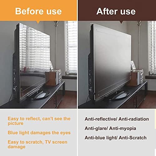 GAOLEİ Anti-mavi ışık TV ekran koruyucu, 32-75 inç Anti parlama filtre Filmi Anti Scratch Hasar koruma Paneli için Sharp, Sony,
