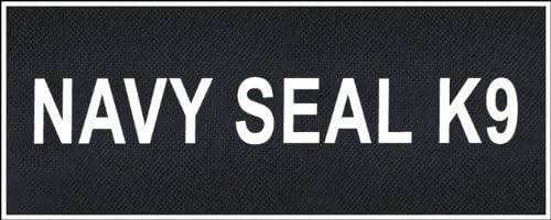 Dean & Tyler'ın Navy Seal K9 Büyük naylon velcro yamaları.