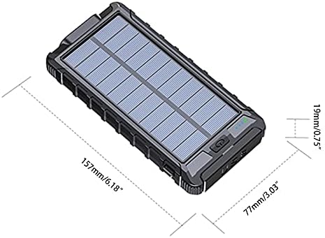 Güneş cep telefonu mobil güç kaynağı 10000 mAh büyük kapasiteli harici pil ile led ışık 2 USB çıkışı açık su geçirmez ve toz
