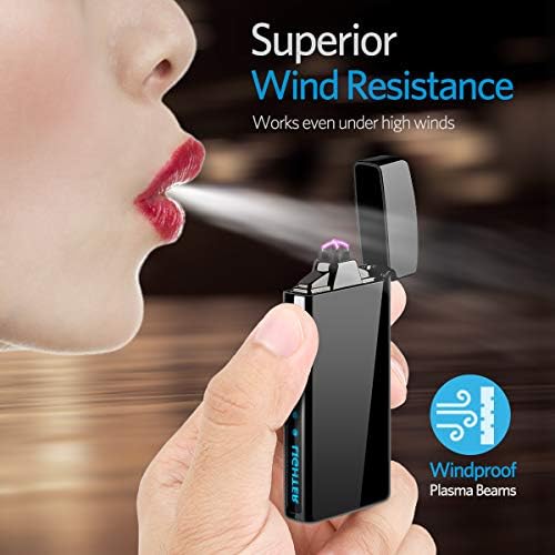Çakmak-Elektrikli Çakmak Rüzgar Geçirmez Çift ARK Plazma Çakmak USB Şarj Edilebilir Pil Göstergesi ile-S2000