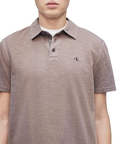 Calvin Klein Erkek Kısa Kollu Şantuk Pamuklu Monogram Logo Polo Gömlek