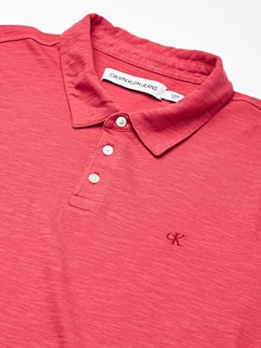 Calvin Klein Erkek Kısa Kollu Şantuk Pamuklu Monogram Logo Polo Gömlek